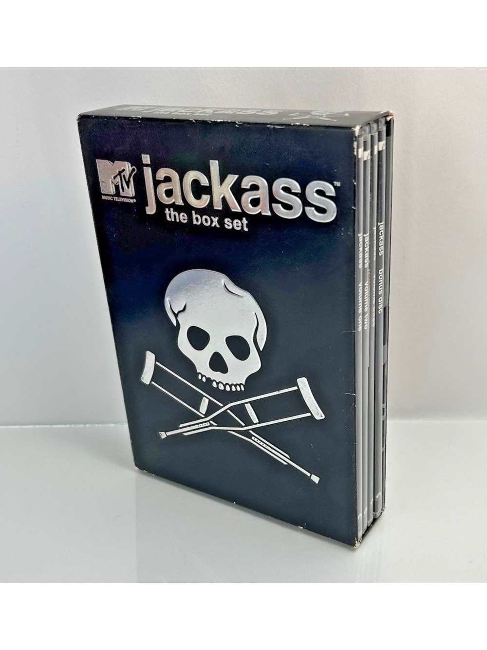 MTV Jackass The Box Set DVD 2005 4-Disc Set w/ Booklet Tested